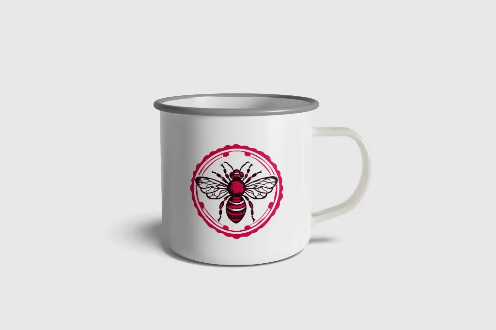 SG - Mug Retro - Acier Émaillé - 10oz