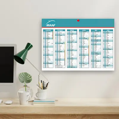 SG - Calendrier A5 - Lot de 80
